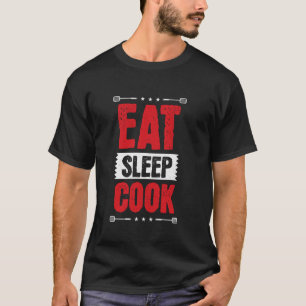 Camiseta Coma Dorme Cozinhe, Cozinheiro Hilário Cozinha Res