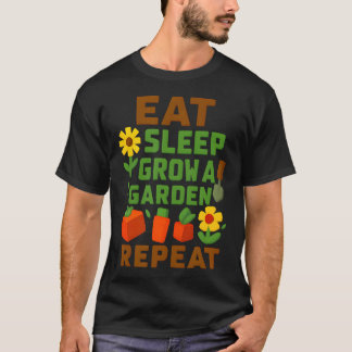 Camiseta Coma Dorme Cultiva Um Jardim Repete Jogador