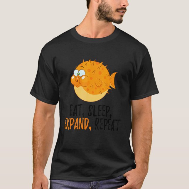 Camiseta Coma, Dorme, Expanda, Repita Peixe-Sopro (Frente)