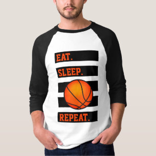 Camiseta Coma.Dorme. 🏀.Repita. T-Shirt do amante de basque