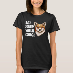 Camiseta Coma Dormindo Walk Corgi Corgi Love