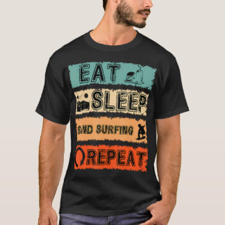 Camiseta Coma Dormir Areia Surfe Esportes Ciclo Repita
