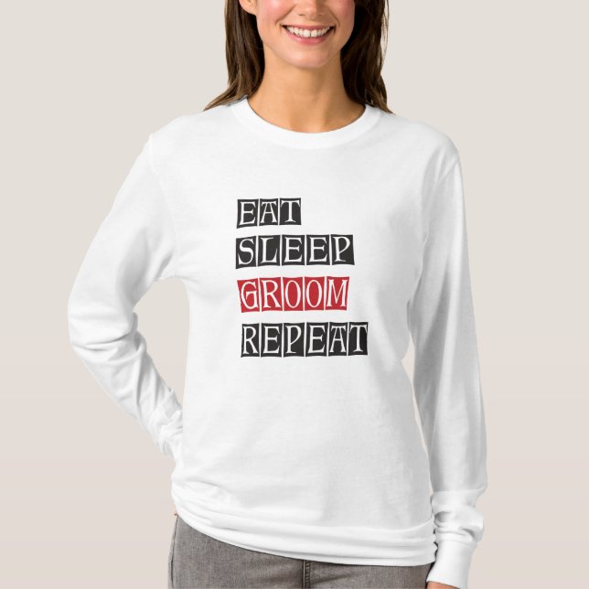 Camiseta Coma Dormir Arrumar Repetir (Frente)
