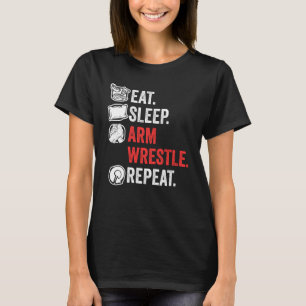 Camiseta Coma Dormir Braço Lutar Repetir Incrível Luta de B