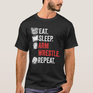 Camiseta Coma Dormir Braço Lutar Repetir Incrível Luta de B