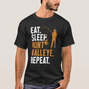 Camiseta Coma Dormir Caça Lúcio Repetir Iscas Perca America