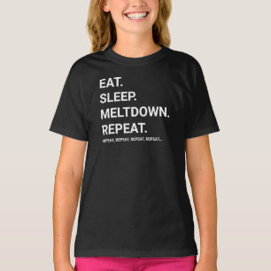 Camiseta Coma, Dormir, Colapso, Repetir Engraçado