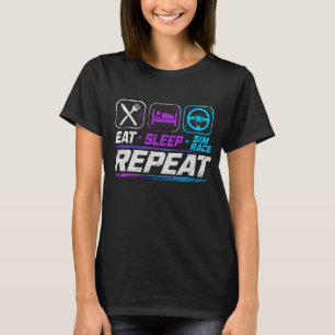 Camiseta Coma dormir corrida sim repetir para fãs de corrid