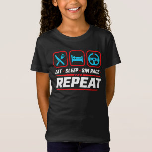 Camiseta Coma dormir corrida sim repetir para fãs de corrid