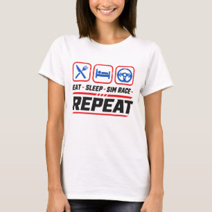 Camiseta Coma dormir corrida sim repetir para fãs de corrid