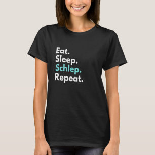 Camiseta Coma Dormir Dormir Repetir Novato Engraçado