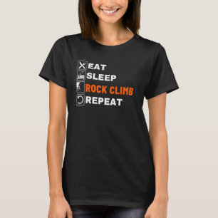 Camiseta Coma Dormir Escalada Repetir Escalar Escalada de