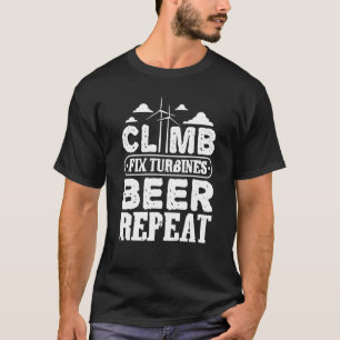 Camiseta Coma Dormir Escalar Consertar Turbina de Energia E