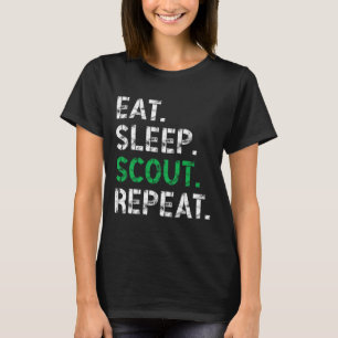 Camiseta Coma Dormir Escoteiro Repetir Divertido Escoteiro