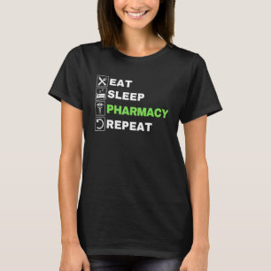 Camiseta Coma Dormir Farmácia Repetir Técnico de Farmácia
