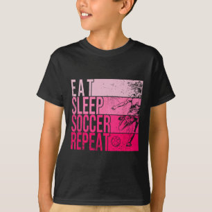 Camiseta Coma Dormir Futebol Repetir Divertido Pé de Campo