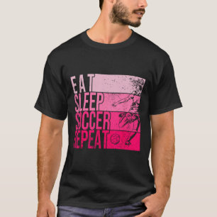 Camiseta Coma Dormir Futebol Repetir Divertido Pé de Campo
