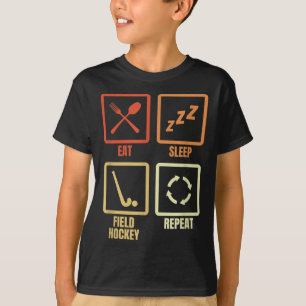 Camiseta Coma Dormir Hóquei em Campo Repita