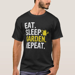 Camiseta Coma Dormir Jardim Repetir Presente de Jardinagem