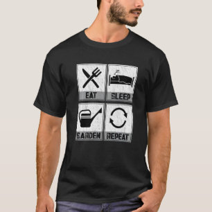 Camiseta Coma Dormir Jardim Repita  Jardinagem Plantas  Jar