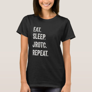Camiseta Coma Dormir JROTC Repetir Divertido Junior ROTC EU