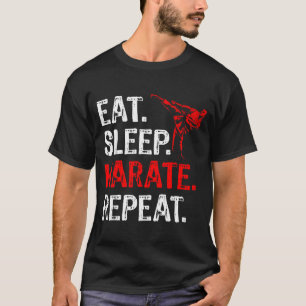 Camiseta Coma Dormir Karate Repetir Jogador de Karate Engra