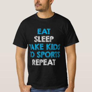 Camiseta Coma Dormir Leva Crianças Para Esportes Repito Par