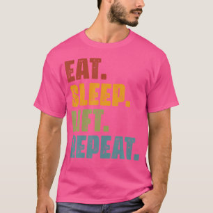 Camiseta Coma Dormir Levantar Repetir - Peso Antigo Haltero