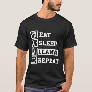 Camiseta Coma Dormir Lhama Repita Lhama