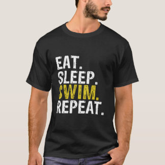 Camiseta Coma Dormir Nadar Repita