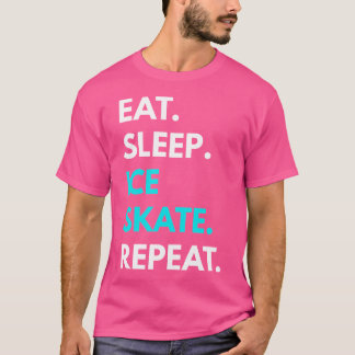 Camiseta Coma Dormir Patinar No Gelo Repetir Patinação no g