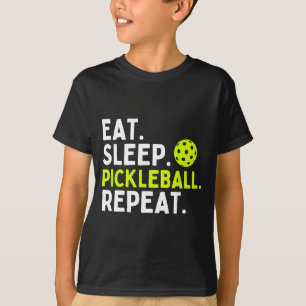 Camiseta Coma dormir pickleball repetir amante engraçado de