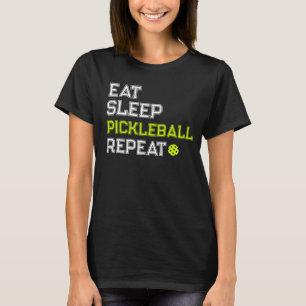 Camiseta Coma Dormir Pickleball Repetir Divertido