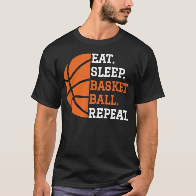 Camiseta Coma Dormir Repetir Basquete (Frente)