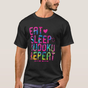 Camiseta Coma Dormir Sudoku Repita Piada Motivacional Puzzl