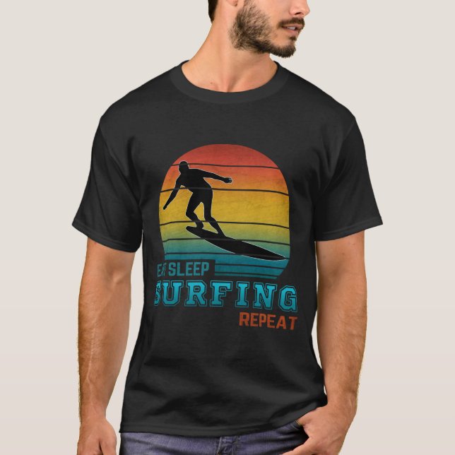 Camiseta Coma Dormir Surfe Repetir Mochila Port Authority® (Frente)
