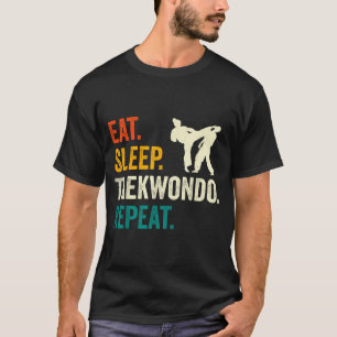 Camiseta Coma Dormir Taekwondo Repetir - Chutes de Taekwond