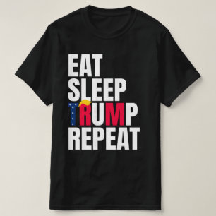 Camiseta Coma Dormir Trump Repetir Presidente Trump Reeleiç