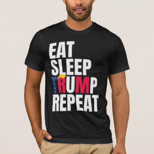 Camiseta Coma Dormir Trump Repita Presidente Trump Reeleiçã