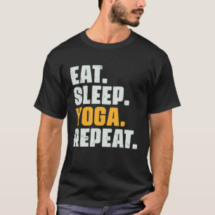 Camiseta Coma Dormir Yoga Repetir Meditação Exercício Ant