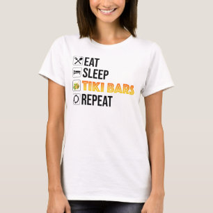 Camiseta Coma. Durma. Bares Tiki. Repita