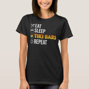 Camiseta Coma. Durma. Bares Tiki. Repita