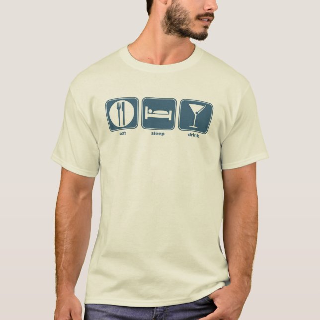 Camiseta Coma, durma, beba (Frente)