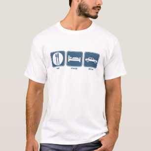 Camiseta coma, durma, conduza