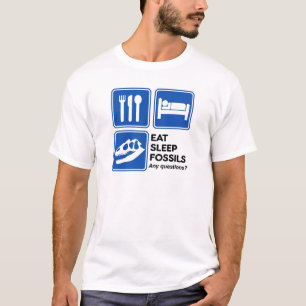 CAMISETA COMA, DURMA, FÓSSEIS