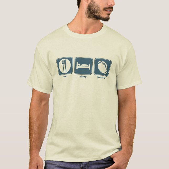 Camiseta coma, durma, futebol (Frente)