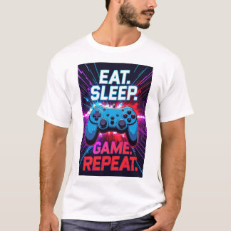 Camiseta Coma. Durma. Jogo. Repita. - Tee