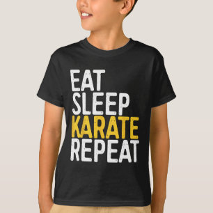 Camiseta Coma Durma Karatê Repita Homens Mulheres