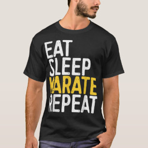 Camiseta Coma Durma Karatê Repita  Presente Divertido de Es