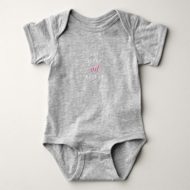 Camiseta Coma, Durma, Óleo, Repita - Escuro (Frente)